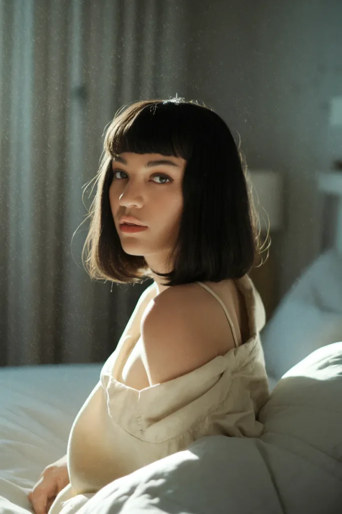 Curved Fringe Bob