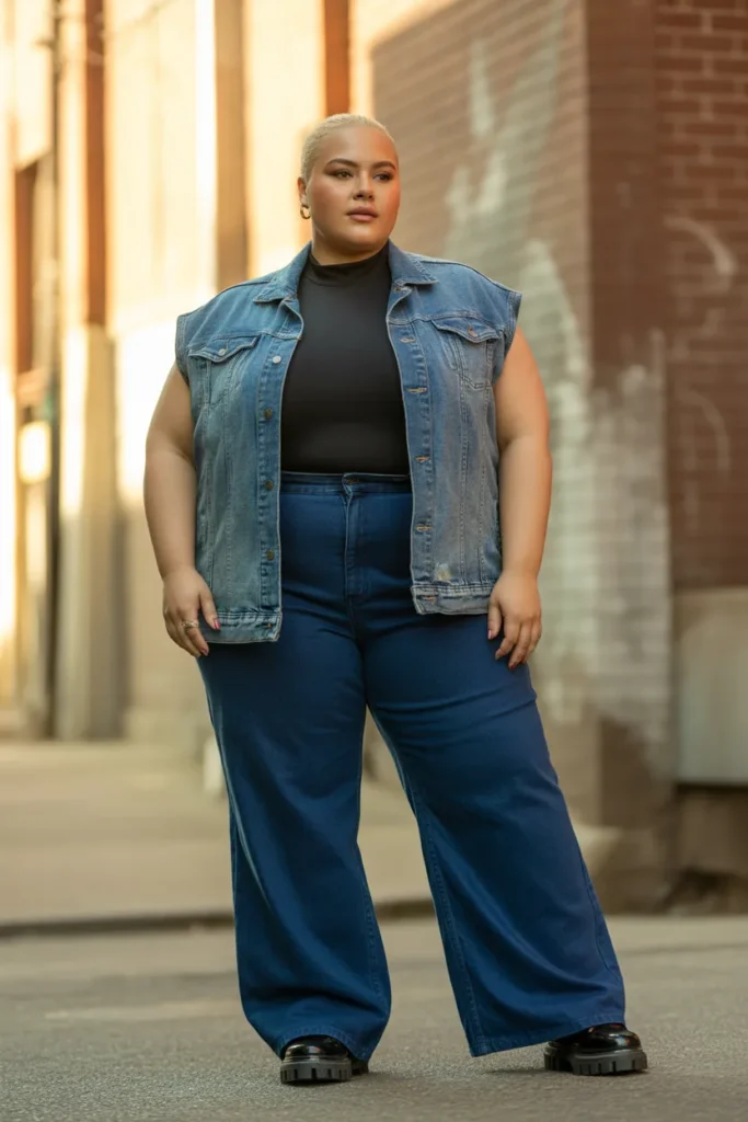 Denim Vest Layers