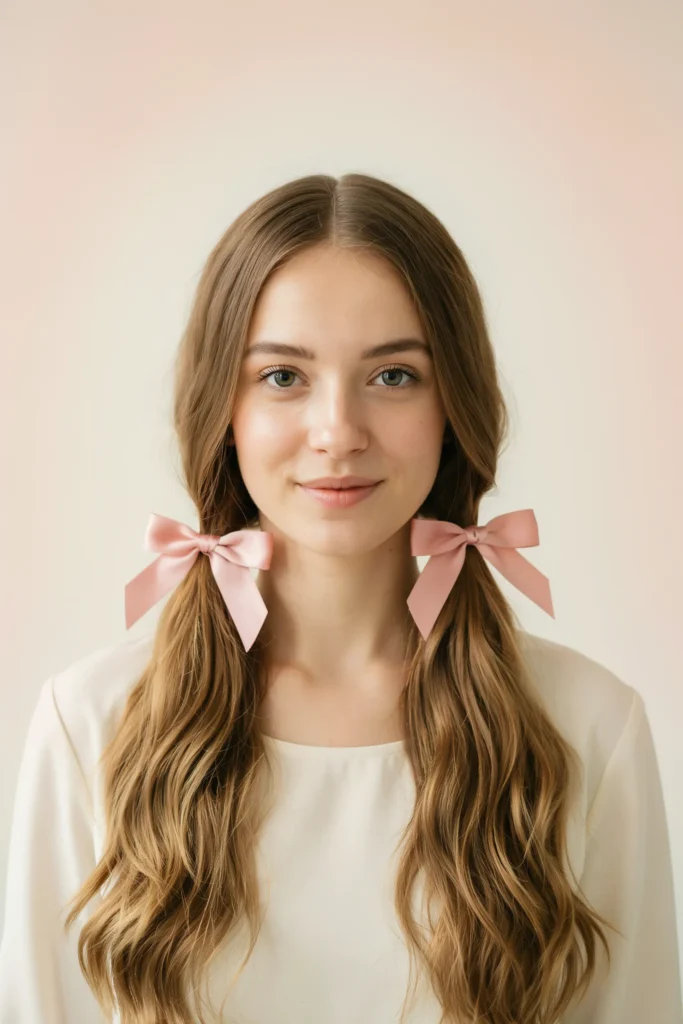  Double Bow Pigtails