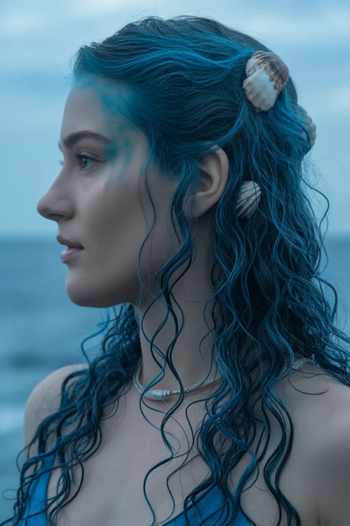 Electric Siren Witch Hair with Ocean Waves