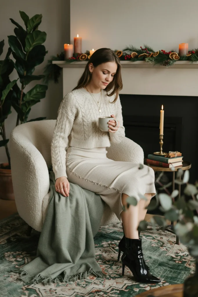 Embellished Knit Set