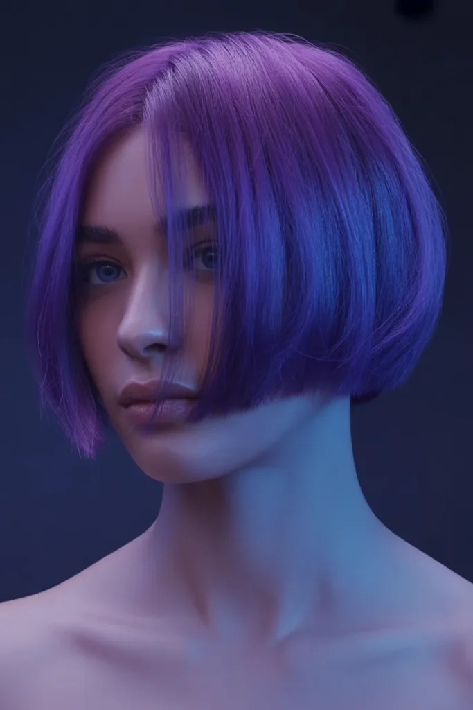 Enchanted Twilight Witch Bob in Purple and Blue