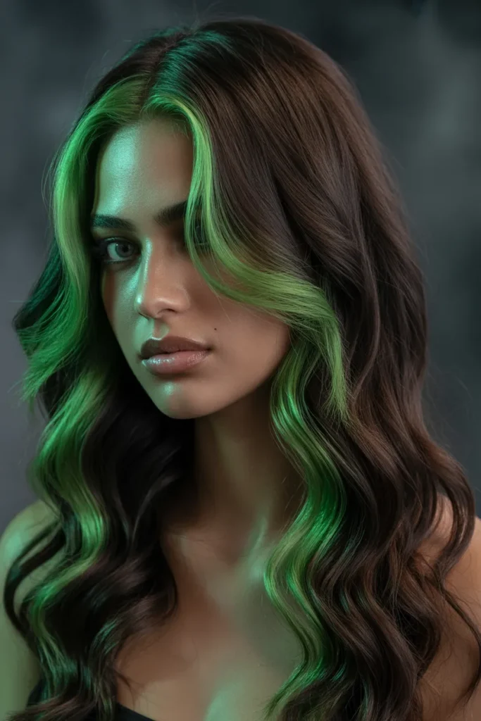 Envy Witch Waves with Acid Green Highlights