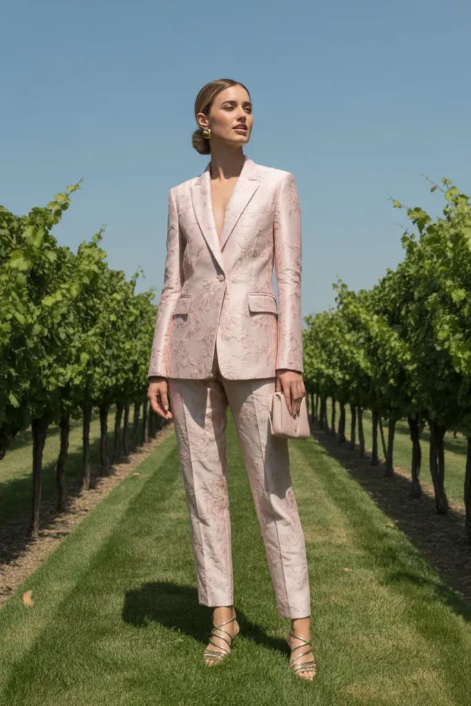 Floral Jacquard Suit