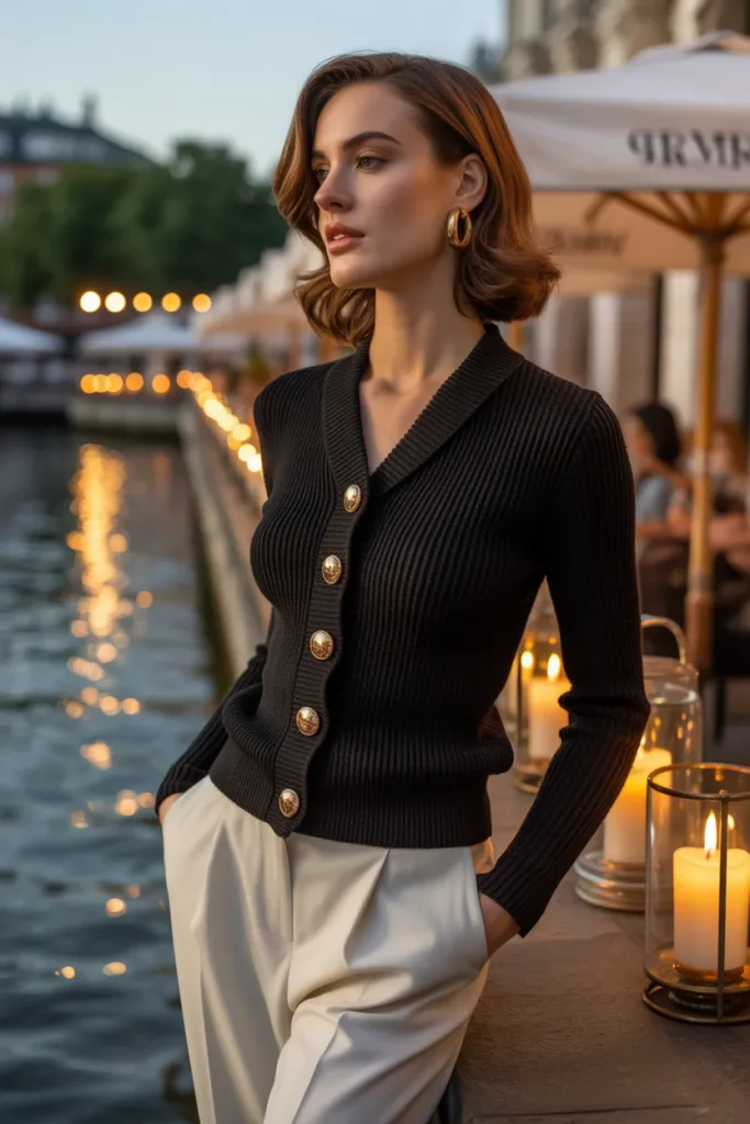 Gold Button Cardigan
