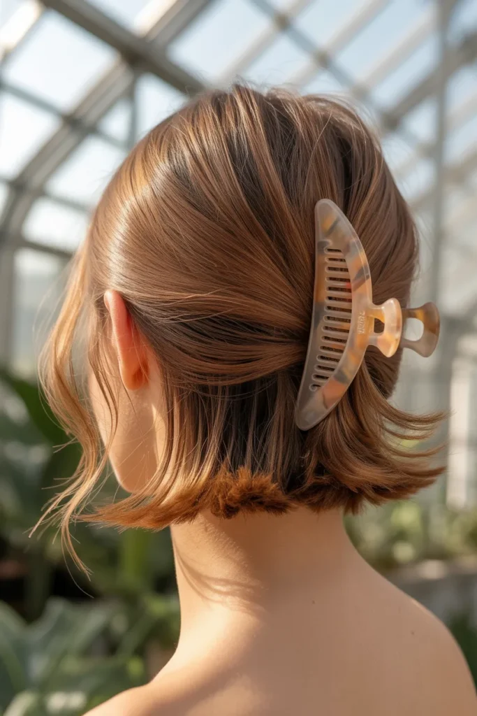 Half-Up Claw Clip with Tendrils