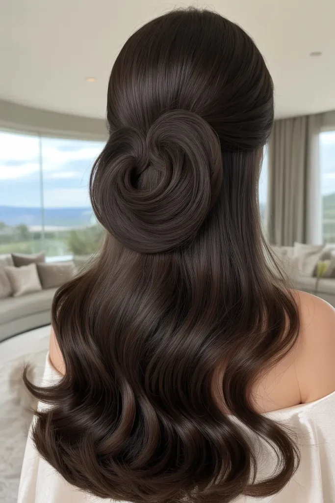 Half Up Half Down with Sculpted Loop Detail