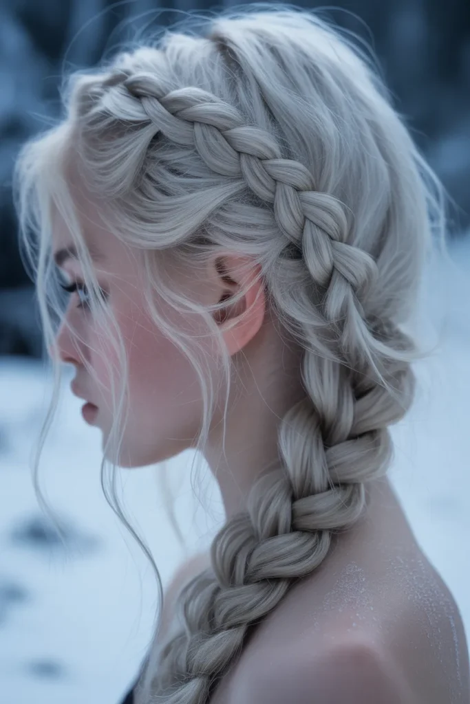  Ice Enchantress Braided Witch Hairstyle