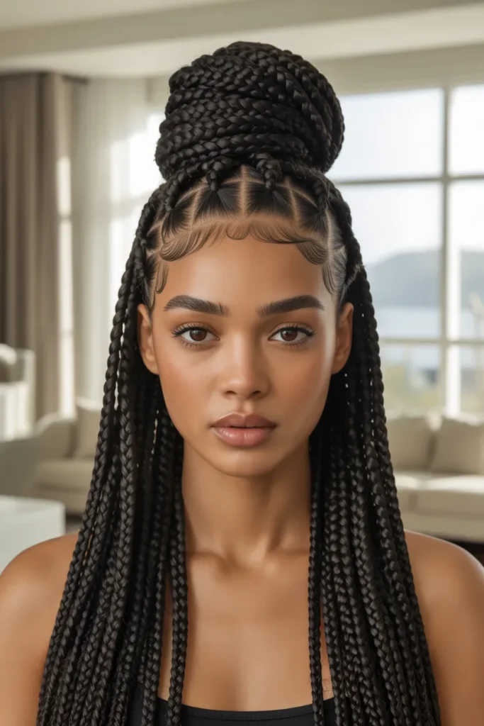 Knotless Braids Bun