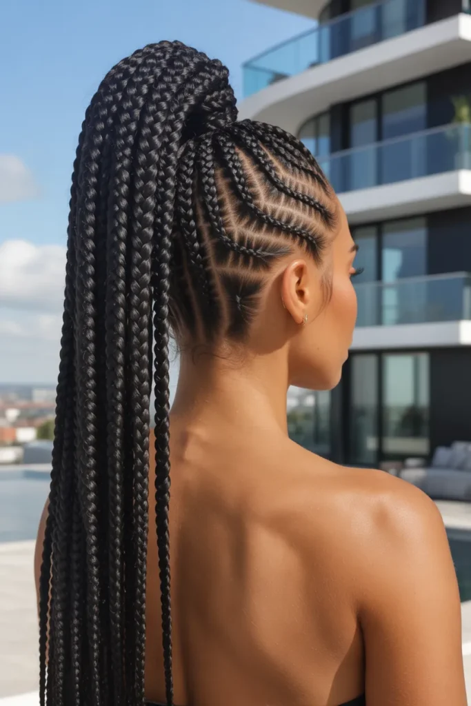 Knotless Braids Ponytail