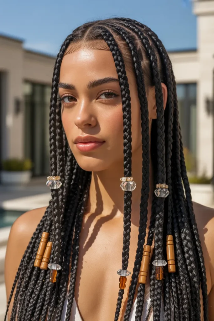 Knotless Braids with Beads