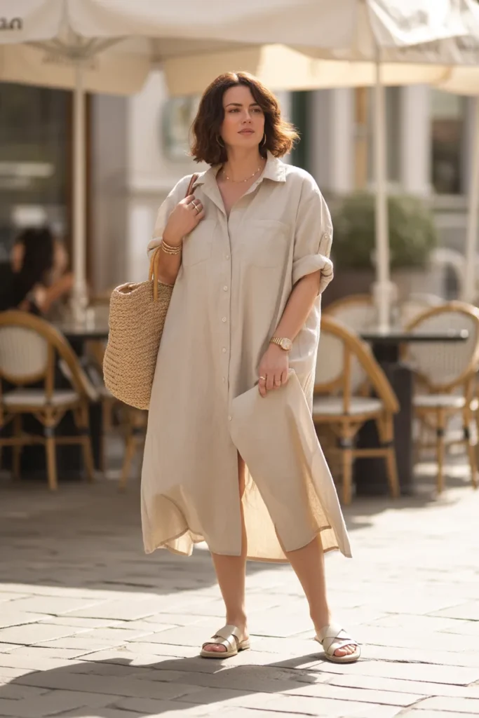 Linen Shirt Dress