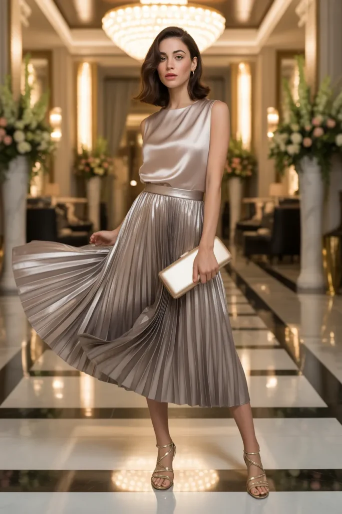 Metallic Pleat Ensemble