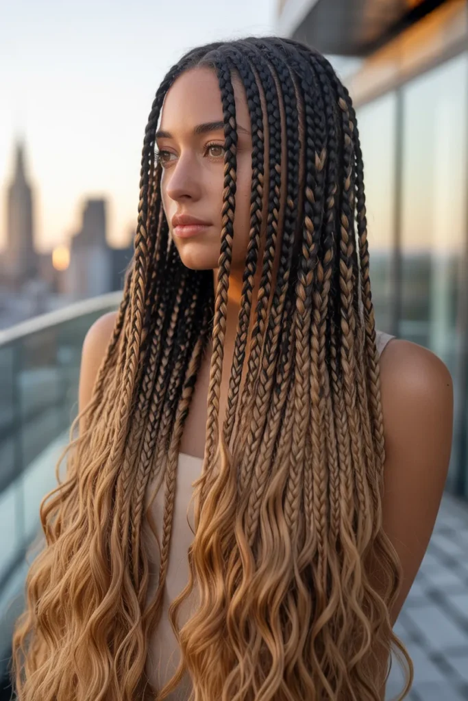 Ombre Knotless Braids