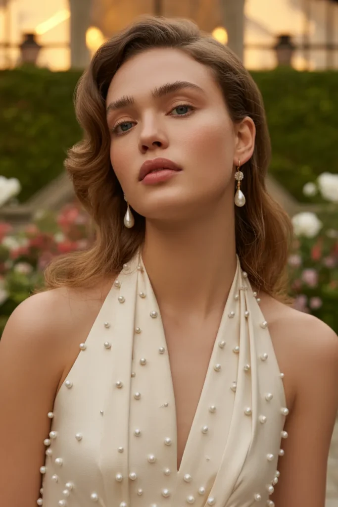 Pearl Halter Gown