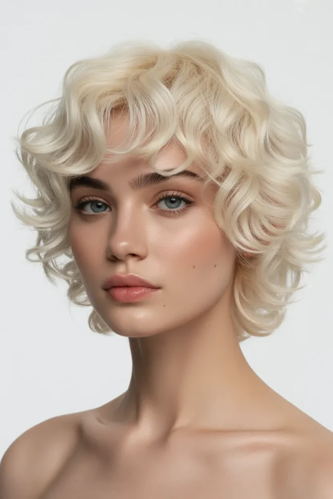 Platinum Blonde Textured TWA