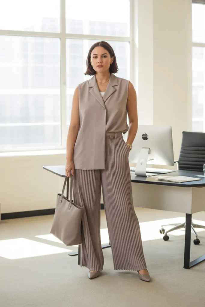 Pleated Trouser Set