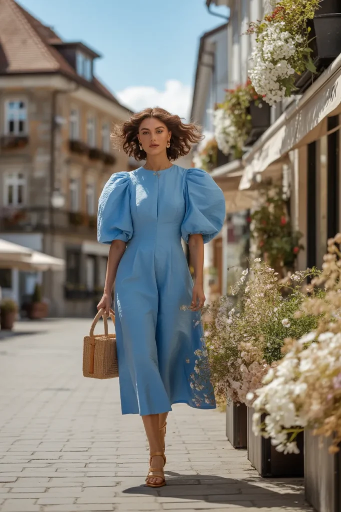 Poplin Midi Dress