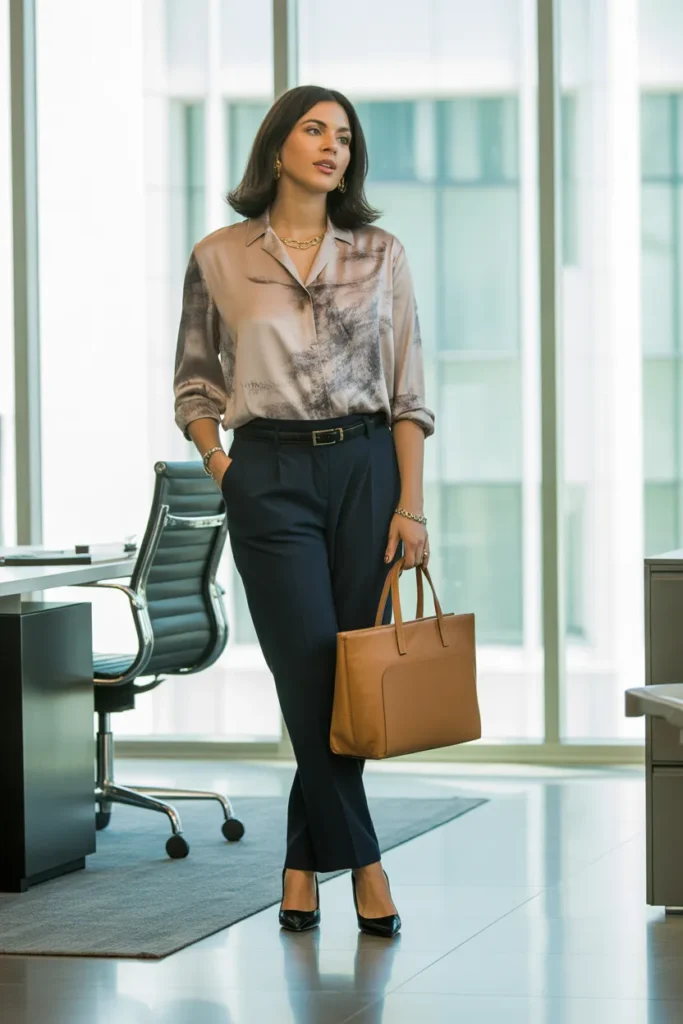 Printed Silk Blouse