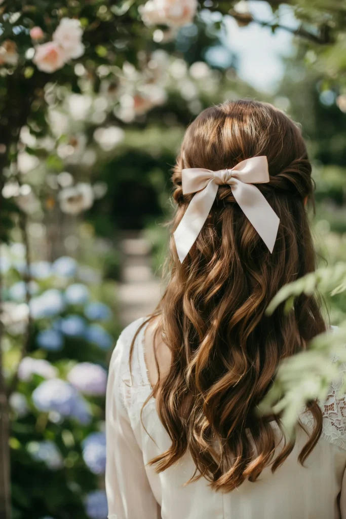  Ribbon Bow Half-Updo