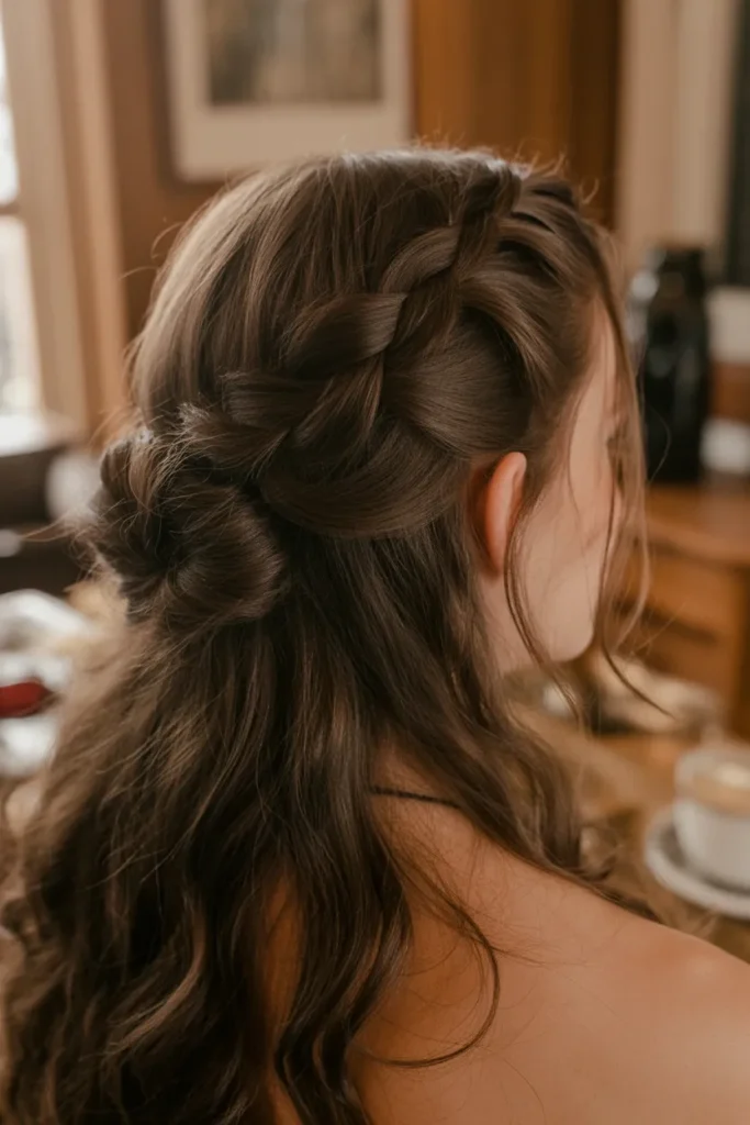 Romantic Braided Low Updo
