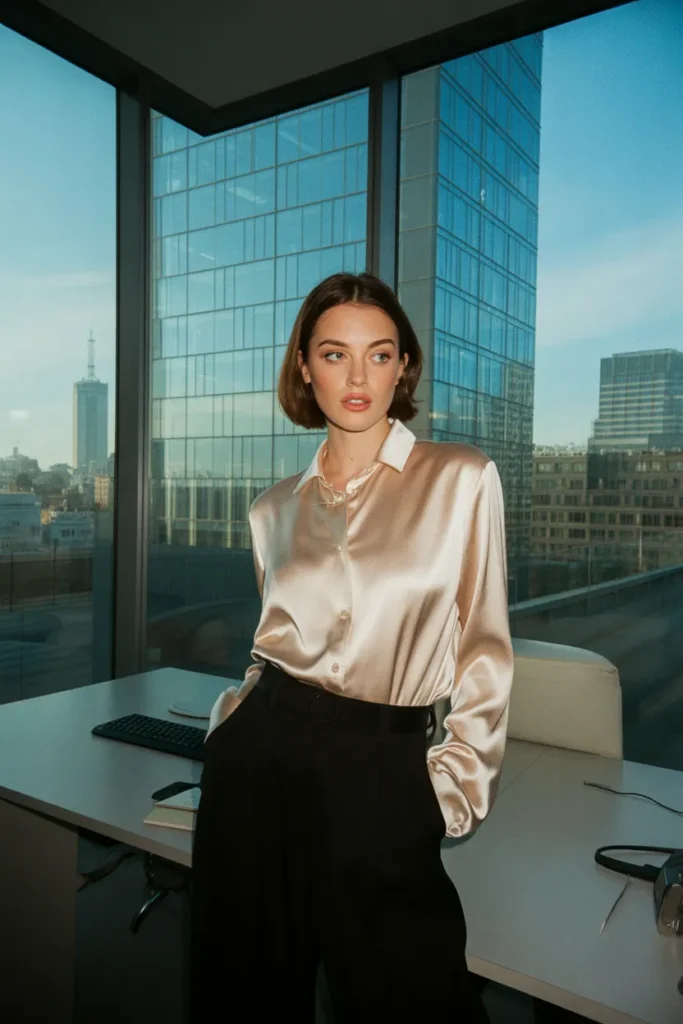 Satin Blouse Pairing