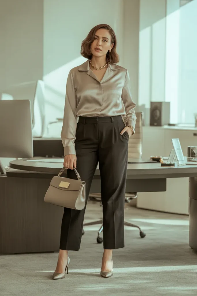 Satin Blouse Tuck
