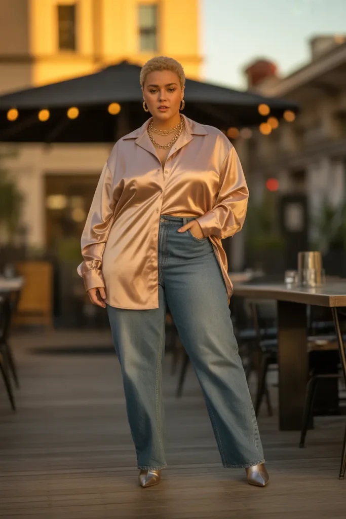 Satin Shirt Denim