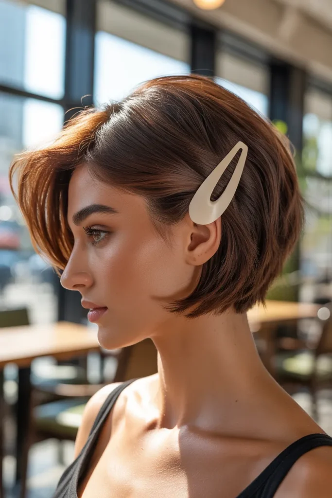 Side-Tucked Hair with Mini Claw Clip