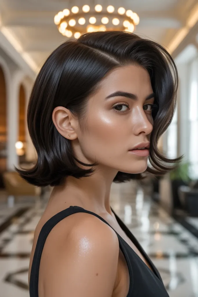 Sleek Kitty Cut with Flipped-In Layers