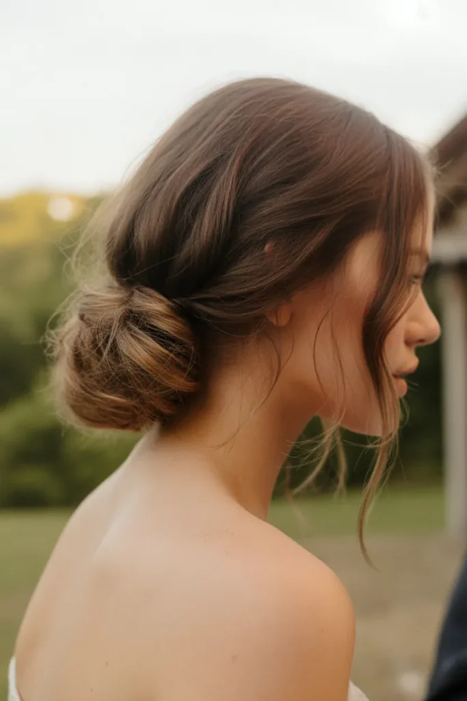 Soft and Tousled Bridesmaid Bun