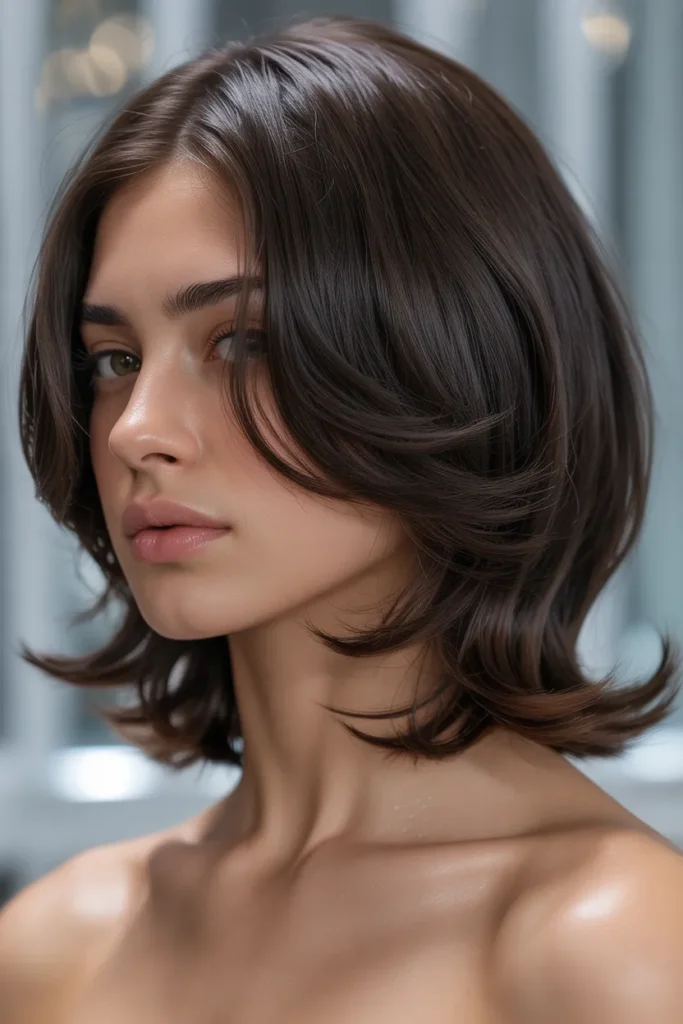 Softly Layered Kitty Cut with a Blowout Finish