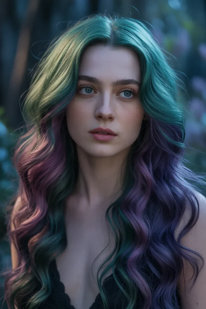Spellbound Witch Waves in Green, Purple, and Gold