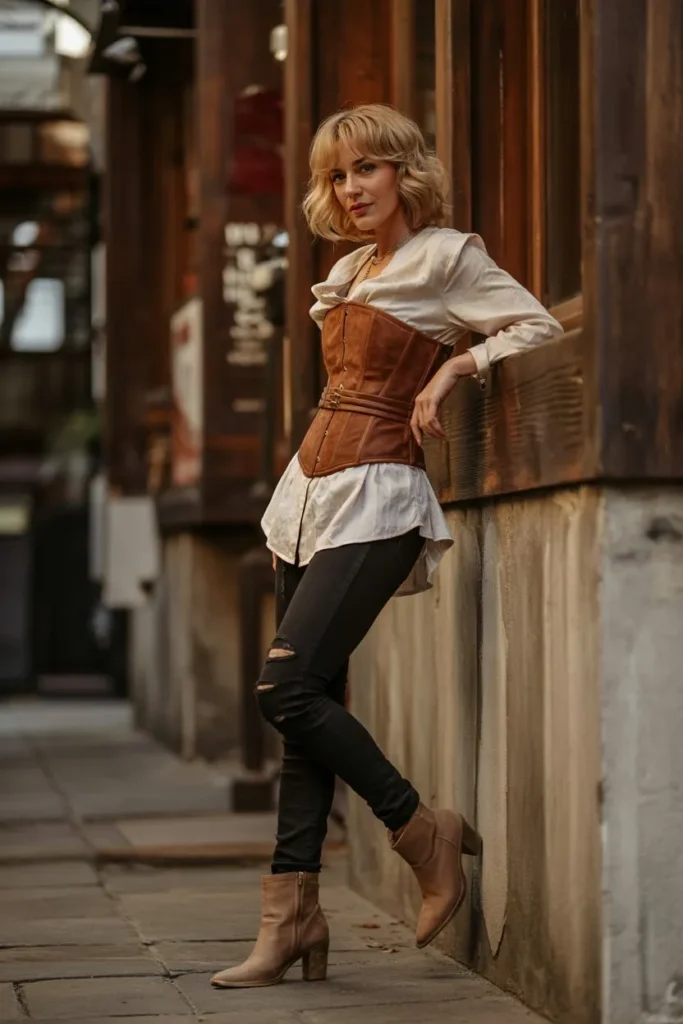 Suede Corset Layers