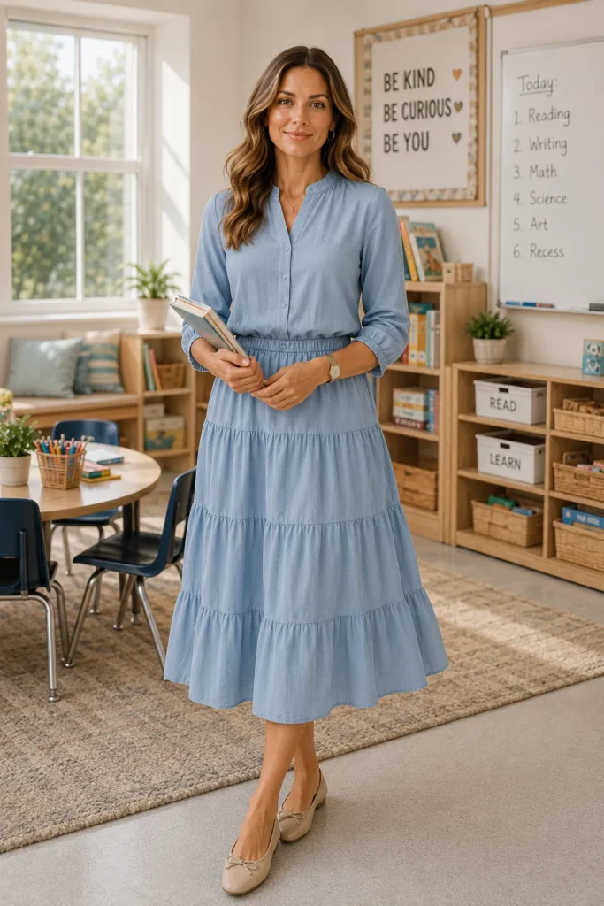 Tiered Midi Dress