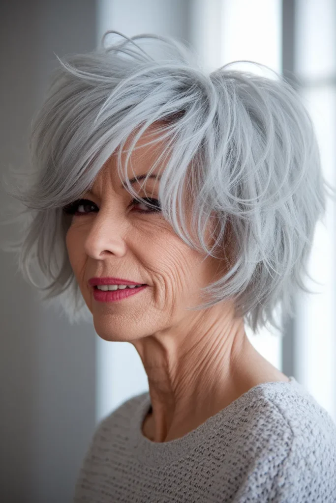 Tousled Grey Layers