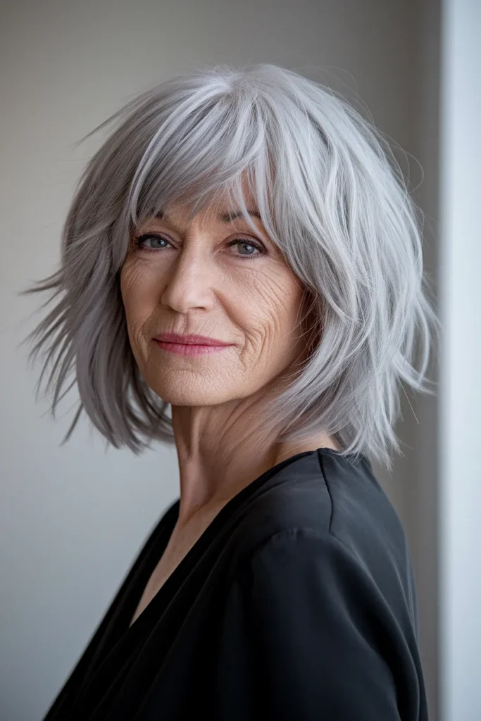 Tousled Silver Shag