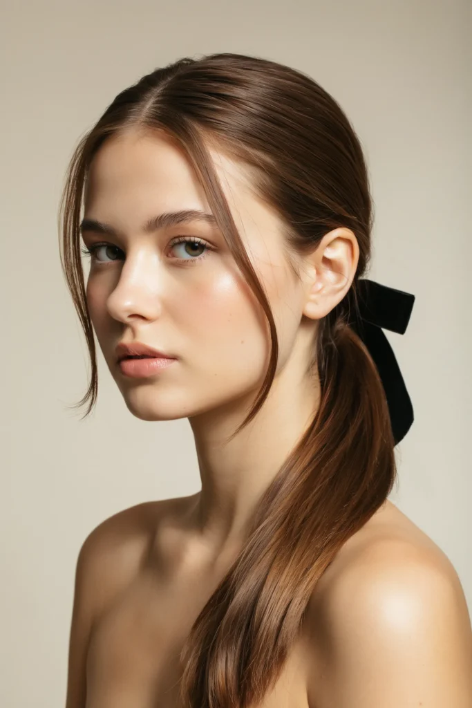 Velvet Ribbon Ponytail