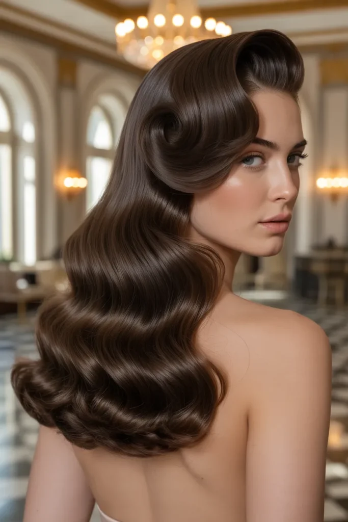  Vintage Glam Half Up Half Down Waves