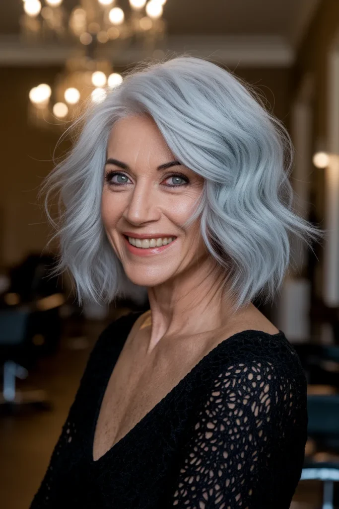 Voluminous Silver Waves