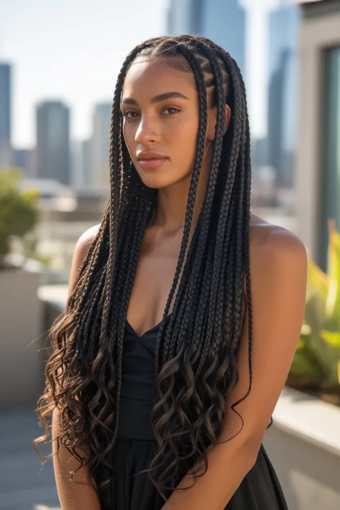 Waist-Length Knotless Braids