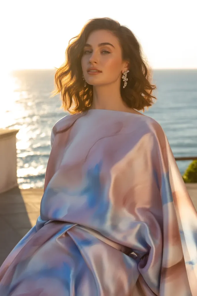 Watercolor Silk Gown