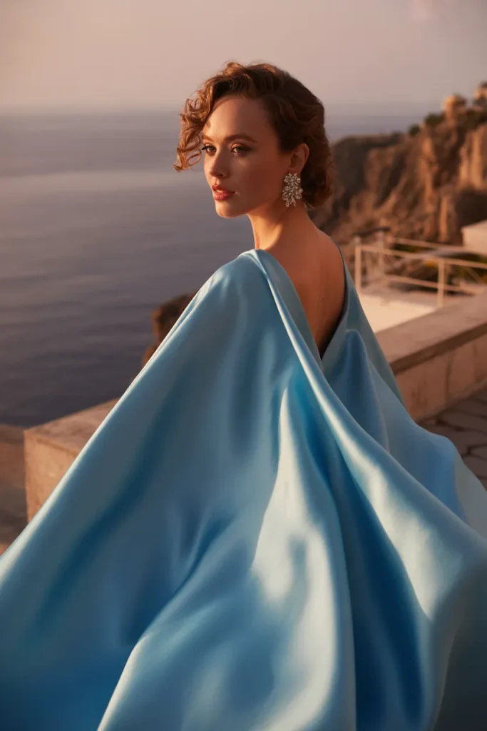 Waterfall Back Gown