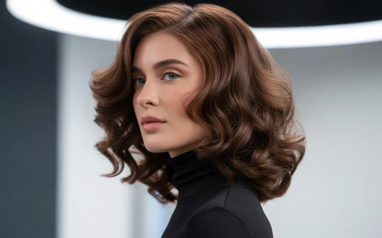 loose curls for medium length hair