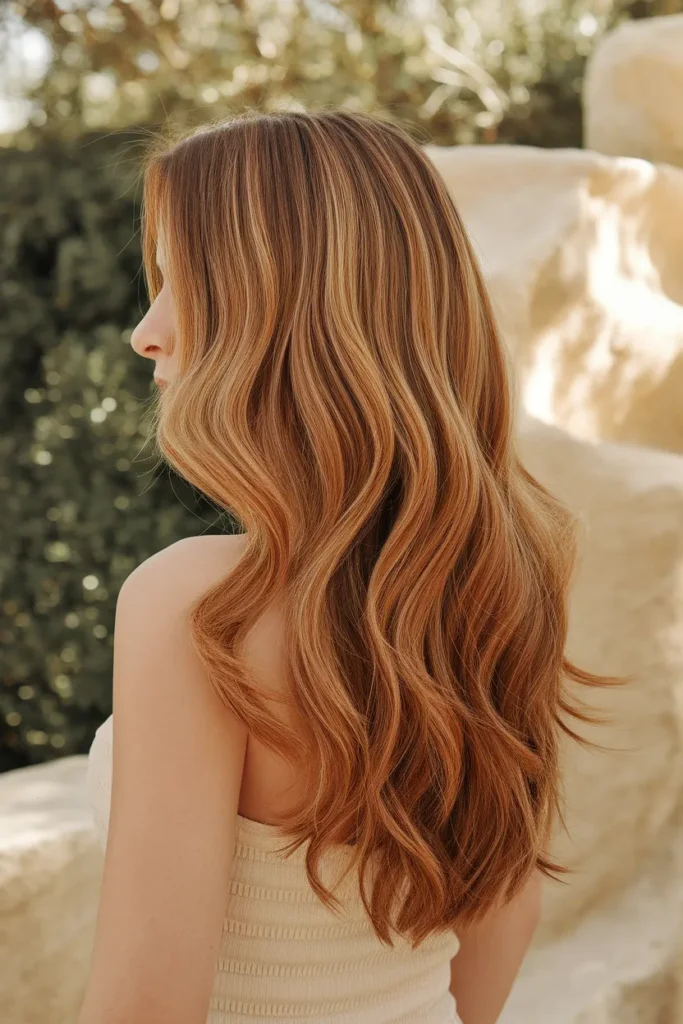 Amber Caramel Brown Highlights