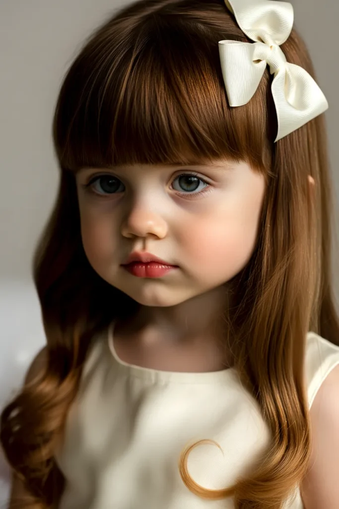 Long Hair with Arched Curtain Bangs