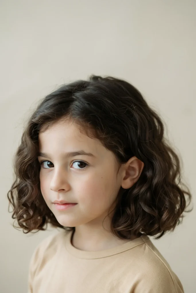  Asymmetrical Curly Bob