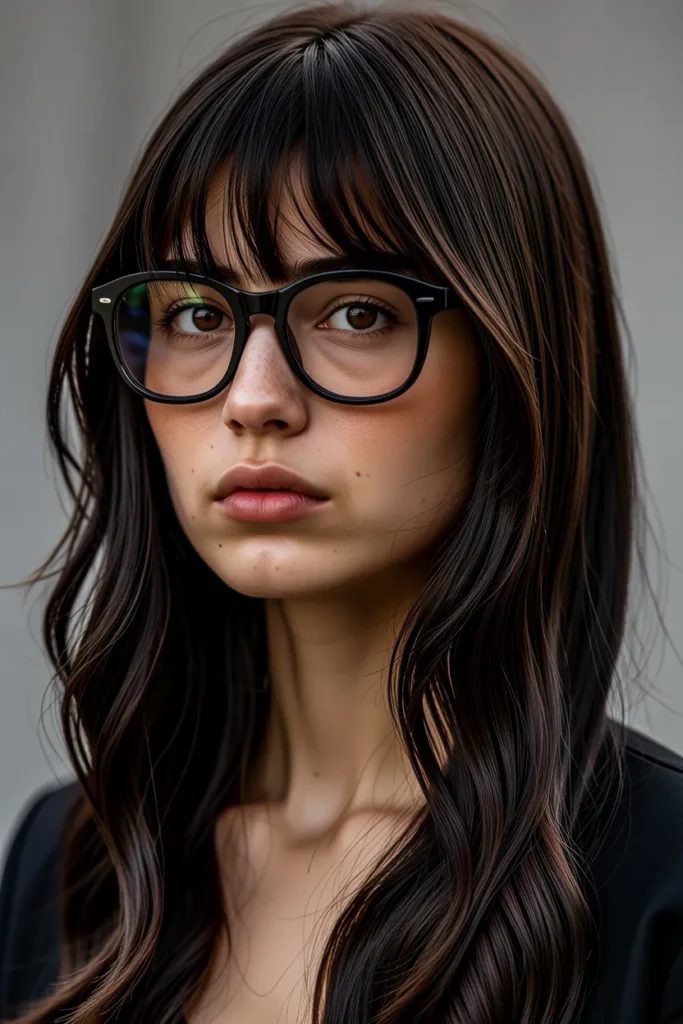 Asymmetrical Long Bangs