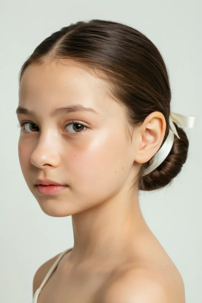Ballerina Bun with Ribbon