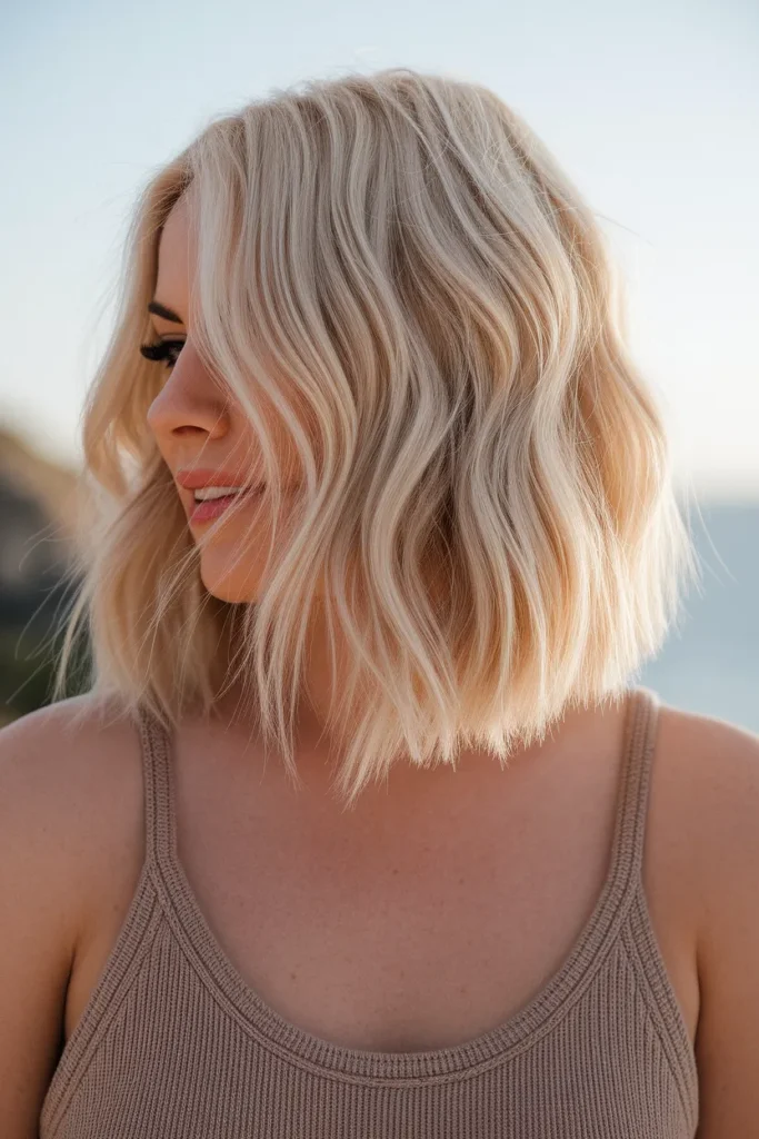 Beachy Lob with Loose Texture